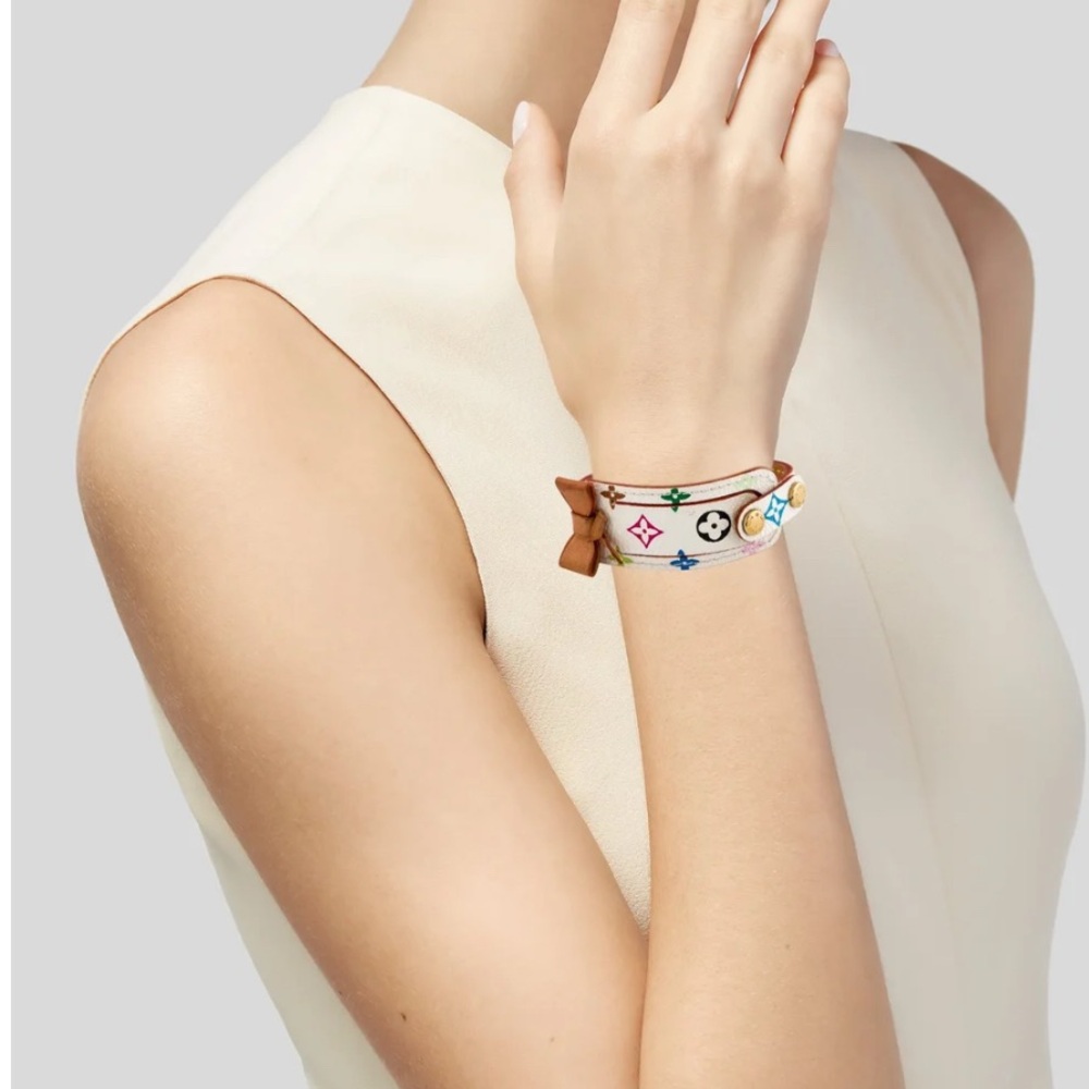 Louis Vuitton x Murakami Leather Monogram ID Bracelet - Picture 3 of 13